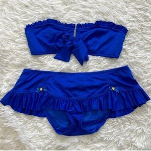 Retro Betsey Johnson Ruffle Layer Cake Bikini Set